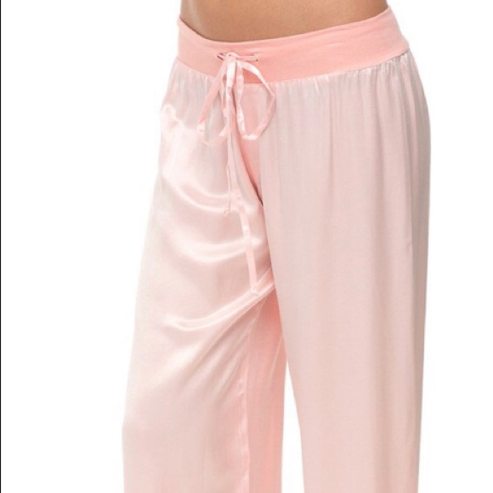 PJ Harlow Pink Satin Lounge Pants